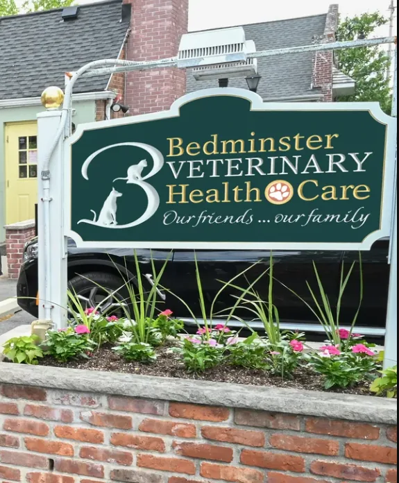 The Bedminster Veterinary Healthcare sign outside the hospital
